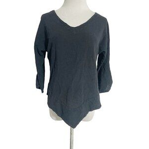 CottonWays Size 0  Top Blouse Gauze Lagenlook Cotton